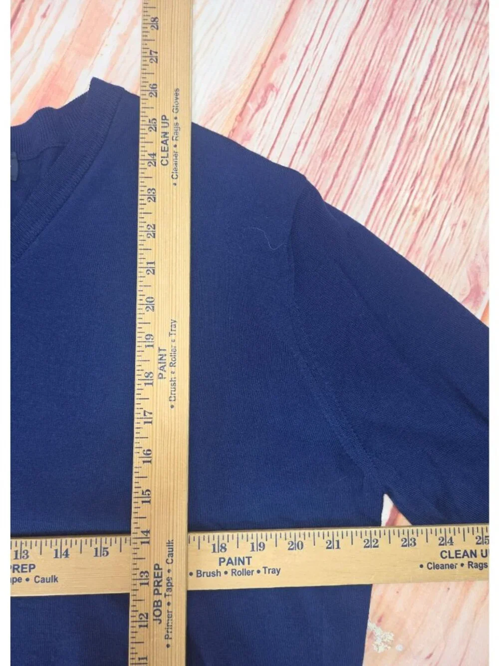Brooks Brothers Brookstech Merino V-Neck Navy Sweater Large